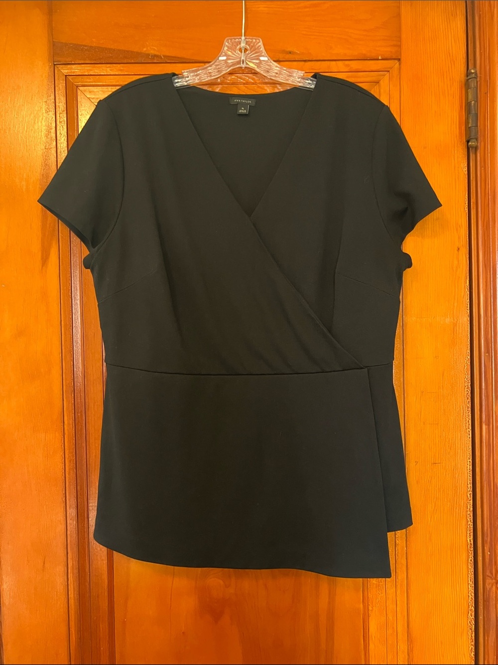 Ann Taylor black v-neck, XL